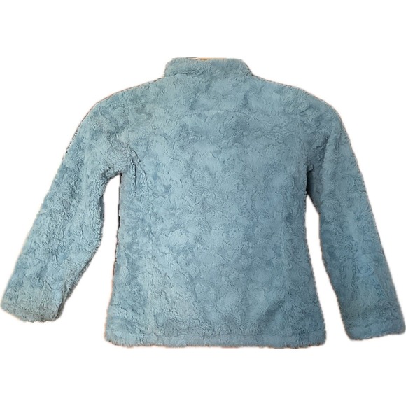 North Face Reversible Fleece Jacket Womens Medium Blue Full Zip Sherpa Fleece - Picture 2 of 6